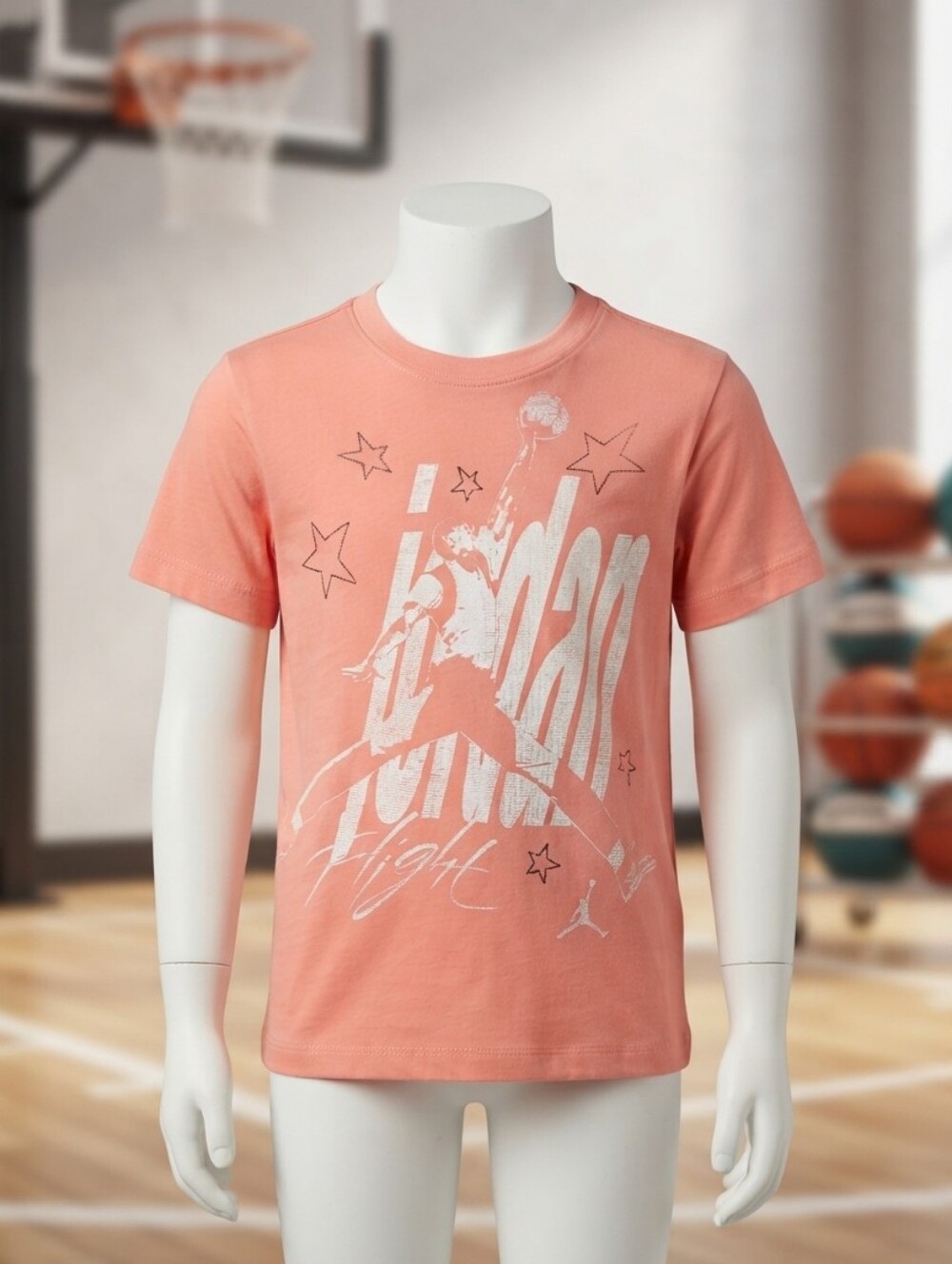 🏀 NWT Air Jordan T-shirt Big Girls Sz M  Michael Jordan Peach 🏀